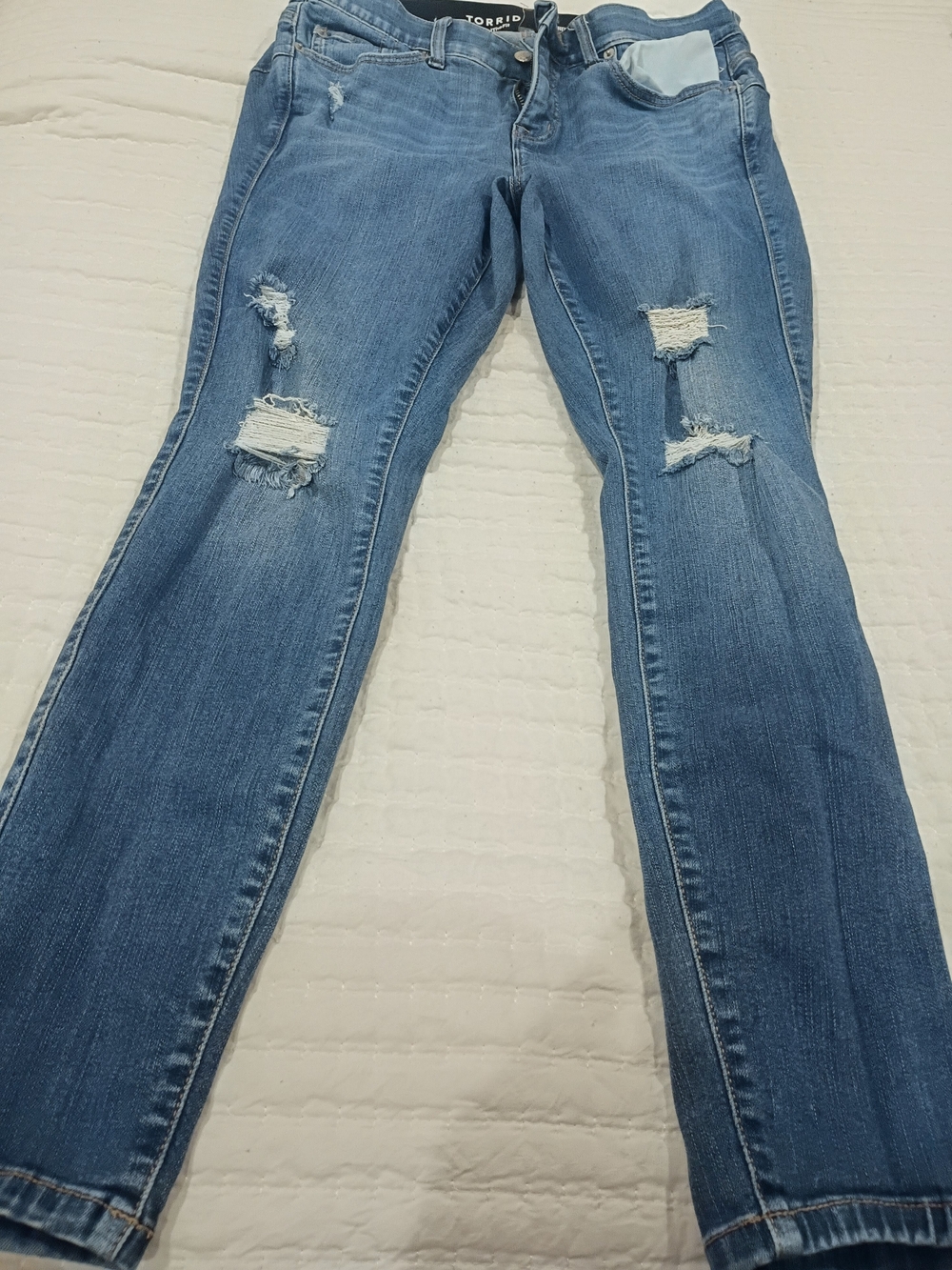 Torrid Distressed Women's Jeans - Medium Blue